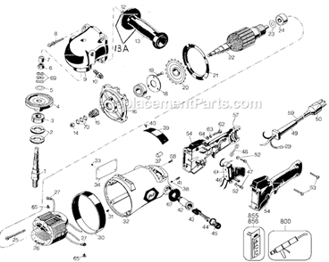 Page A Diagram and Parts List for 4076 Type 2 Black and Decker Sander Polisher